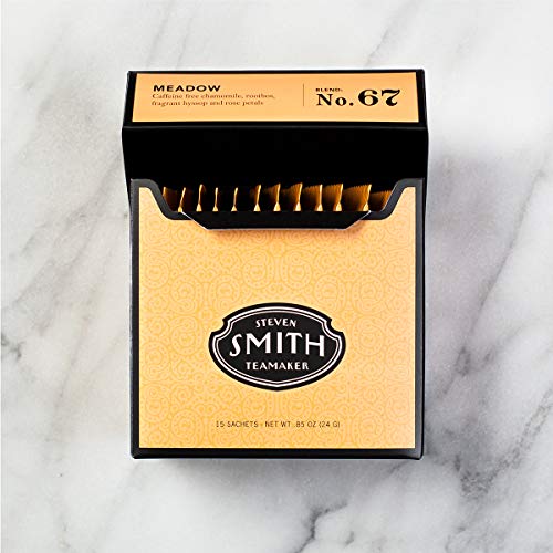 Smith Teamaker | Rooibos - Meadow No. 67 - Chamomile, Rooibos, Hyssop & Rose Petals | Sugar-Free, Non-Gmo, Plant Based Caffeine-Free Chamomile Blend Tea (90 Sachets, 6 Packs Of 15) … #TOP2