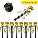 36 Pieces Party Squawkers Party Blower Noisemakers Blowouts Whistles Fringed Noise Maker in Gold and Silver Musical Blowouts for New Year Party Birthday Baby Shower Party Supplies gallery image