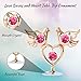 Matashi Rose Gold Plated Love Doves and Heart Table Top Ornament w Crystals Miniature Home Décor and Memory Keepsake Gift for Mom