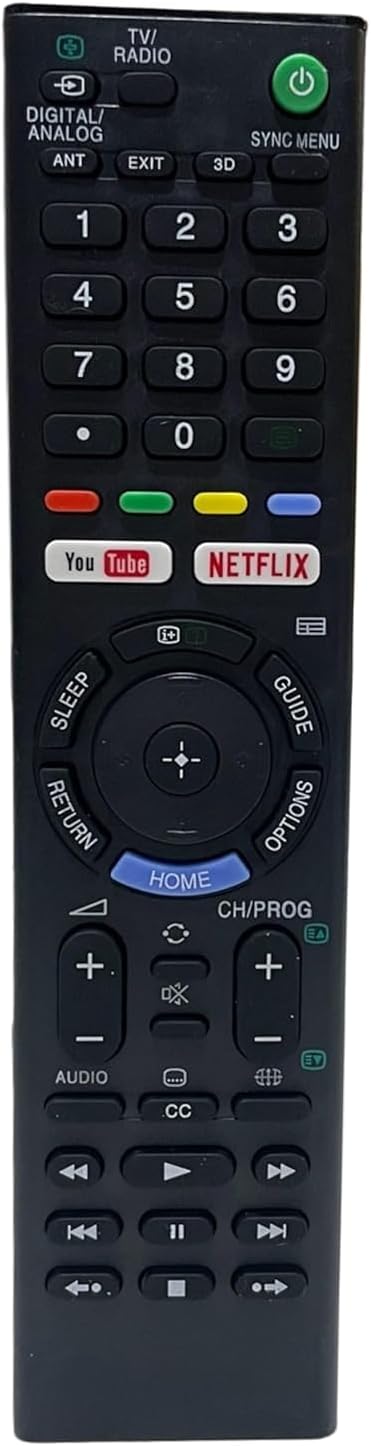 Original Sony Bravia Smart TV Remote Control Compatible with LCD LED OLED QLED 4K Ultra HD Models Universal Replacement Remote with YouTube and Netflix Shortcut Buttons for Sony Android TVs