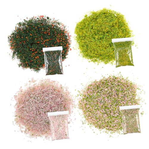 TEHAUX Express Your Creativity 4-Packs Model Foliage Materials for Model Building Diorama Supplies