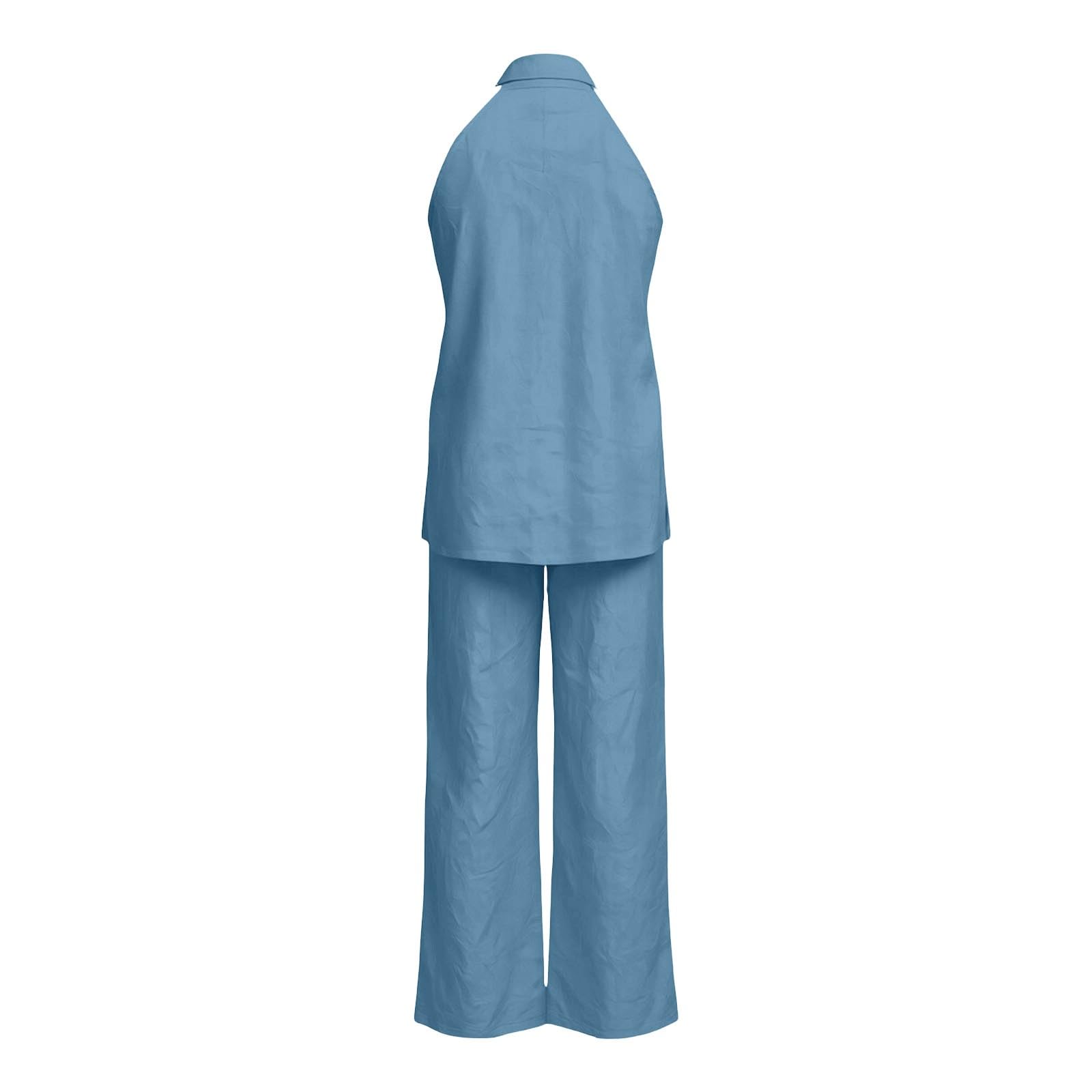 Generisch Abbigliamento da spiaggia senza maniche per tutti: canotta leggera e casual, pantaloni sciancrati per la stagione calda