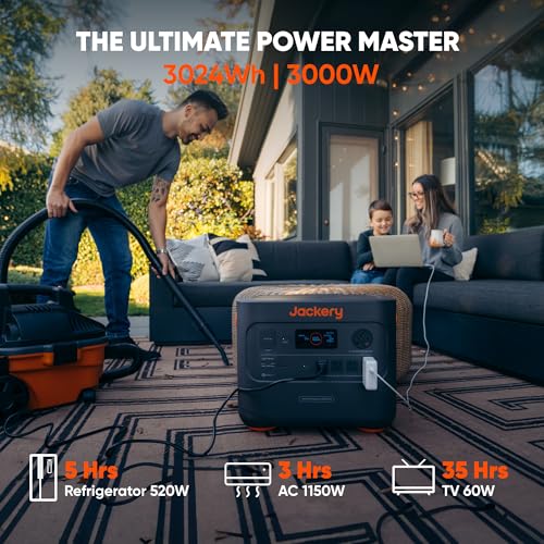 Jackery Solar Generator 3000 PRO 400W, 3024Wh Power Station with 2x200W Solar Panels, Fast Charging in 2.4 Hours, Intelligent BMS, 2xPD 100W Ports for RV Outdoor Camping & Power Outages Black, Orange - Image 3