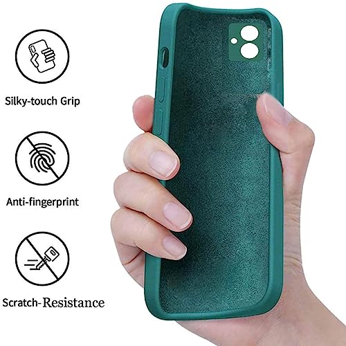 Image of A rtistque Liquid Silicone Back Cover Case for Samsung Galaxy M04 / Samsung Galaxy F04 / Samsung Galaxy A04e Shockproof TPU Soft Flexible with Camera Protection - Green