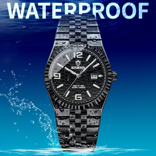 Cadeau d'affaires idéal : montre homme étanche dorée