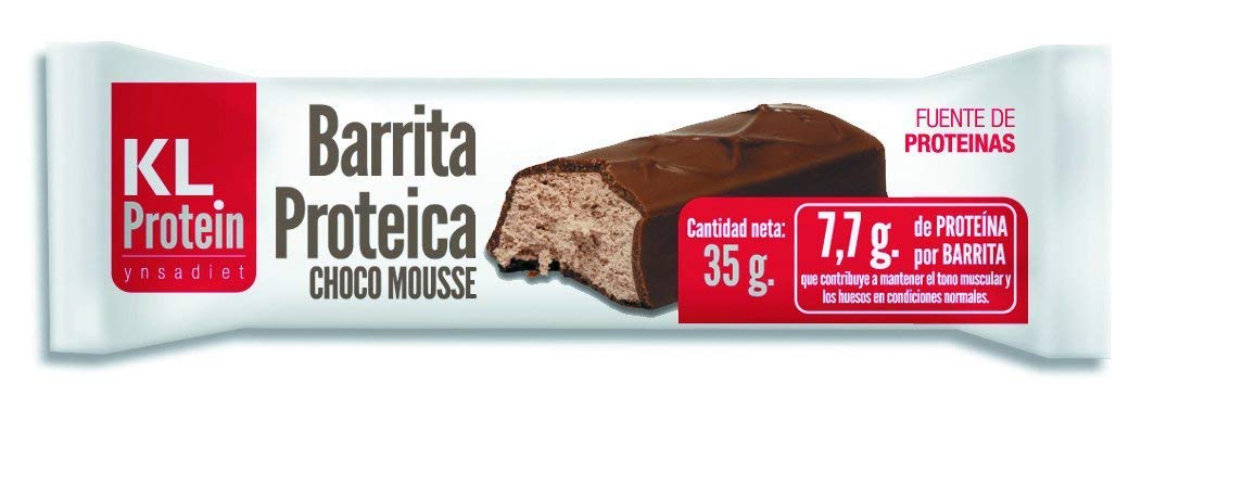 KL PROTEIN Barritas Proteicas y Energéticas, Sabor Chocolate, 35g, 20 Barritas