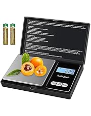 Mini Digital Scales 500x0.01g Small Scales Micro Jewellery Scales Weed Kitchen Pocket Scales Precision Weighing with Back-Lit LCD Display for Jewellery Gold Coffee Herb (2 Batteries Included)