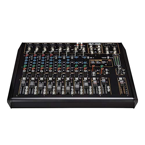 6 ingressi preamplificatori microfono, 4 ingressi mono Line, 4 ingressi stereo di linea, registrazione stereo e riproduzione tramite porta USB