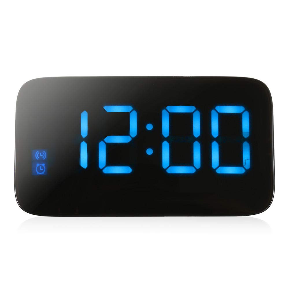 Réveil à LED intelligent à commande vocale et mode snooze intégré