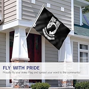 Anley Fly Breeze 3x5 Foot POW MIA Flag - Vivid Color and Fade proof - Canvas Header and Double Stitched - You are Not Forgotten Prisoner of War Flags Polyester with Brass Grommets 3 X 5 Ft Anley Fly Breeze 3×5 Foot POW MIA Flag Vivid Color and Fade proof Canvas Header and Double Stitched You are Not Forgotten Prisoner of War Flags Polyester with Brass Grommets 3 X 5 Ft