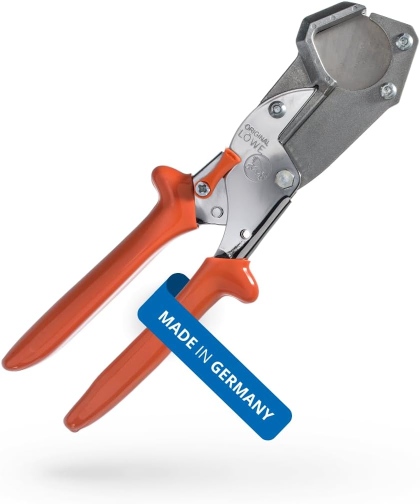 Original LÖWE Pro Hose Shears 5.504 with Triangular Blade for Industrial & Craft Applications | Sharp and handy shears for precise cutting of pipes, hoses & fuel lines | Made in Germany