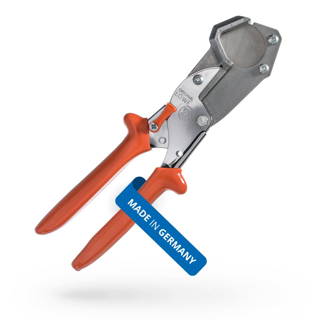 Original Löwe Metal 5.504 Professional Hose Shears With Triangular Blade For Industrial And Trade Applications - Sharp And Handy Scissors For Precise Cut On Pipes, Tubes, Fuel Lines,