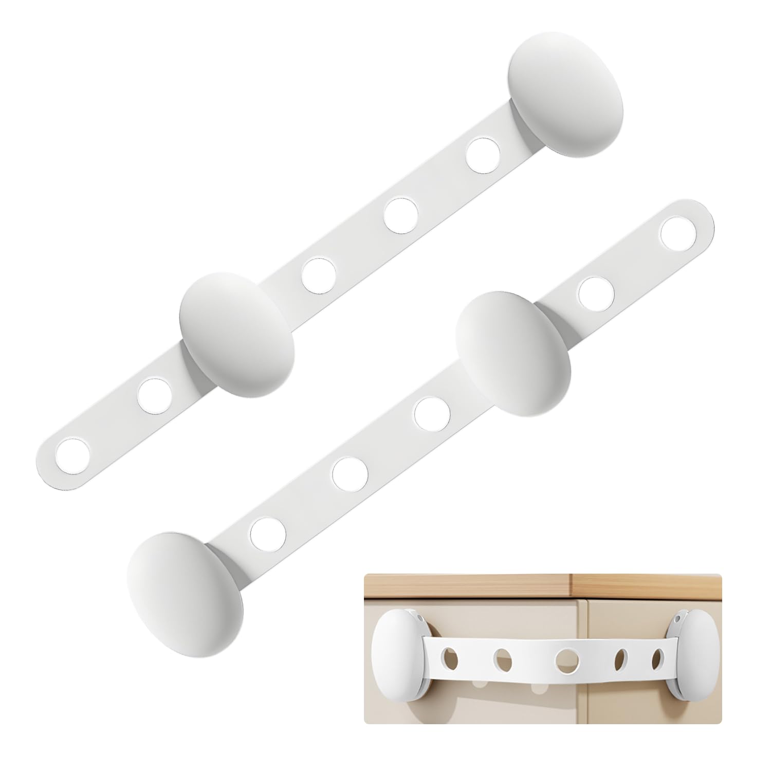 RYHHH Child Safety Locks, Adjustable Cupboard Locks, with Strong Adhesives