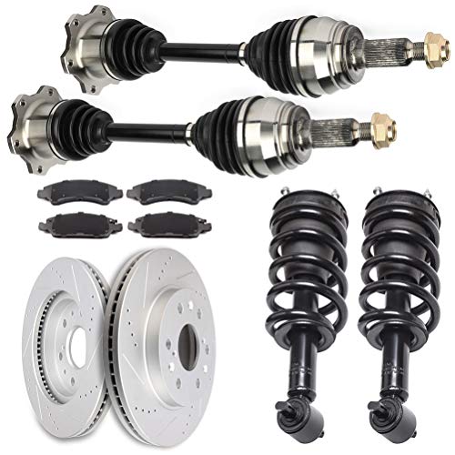 SCITOO Front Right CV Axle Brake Pad Strut Shock Assembly 60-5206 NCV69558 for Chevrolet for GMC Suburban 1500 Tahoe Avalanche Yukon XL 1500 Yukon 5.3L 6.0L 6.2L
