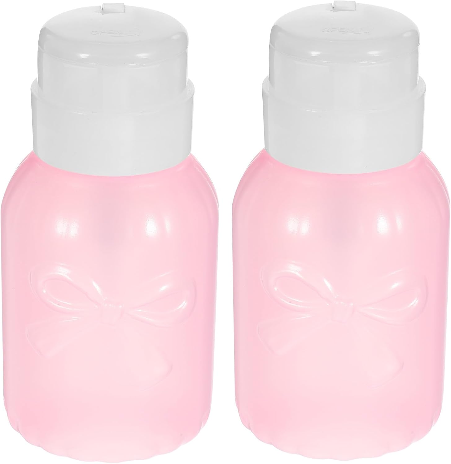 Nail Polish Remover Pump Dispenser Bottles 250ml 2pcs for Travel
