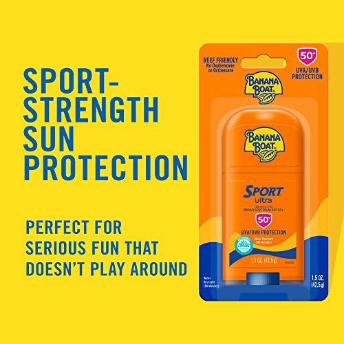 Banana Boat Sport Ultra SPF 50 Lip Sunscreen Twin Pack | SPF Lip Balm Pack & Sport Ultra, Reef Friendly, Broad Spectrum Sunscreen Stick, SPF 50, 1.5oz