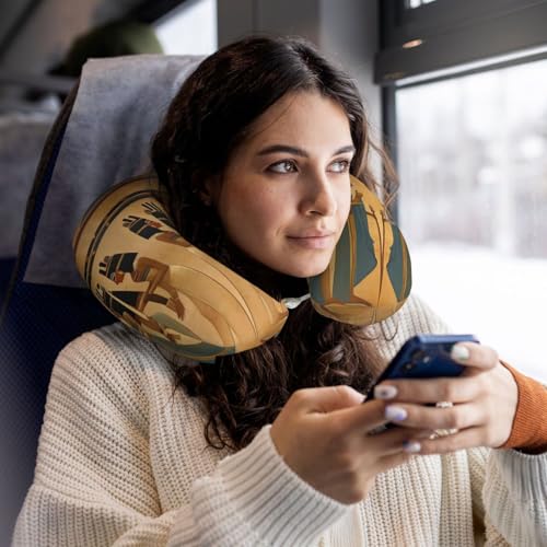 Almohada cervical de poliéster negra para viaje miniatura 6
