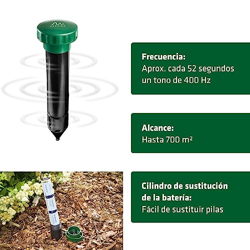Eliminar del Huerto los Montículos con el Ahuyentador de Topos GARDIGO 2 Unidades 3