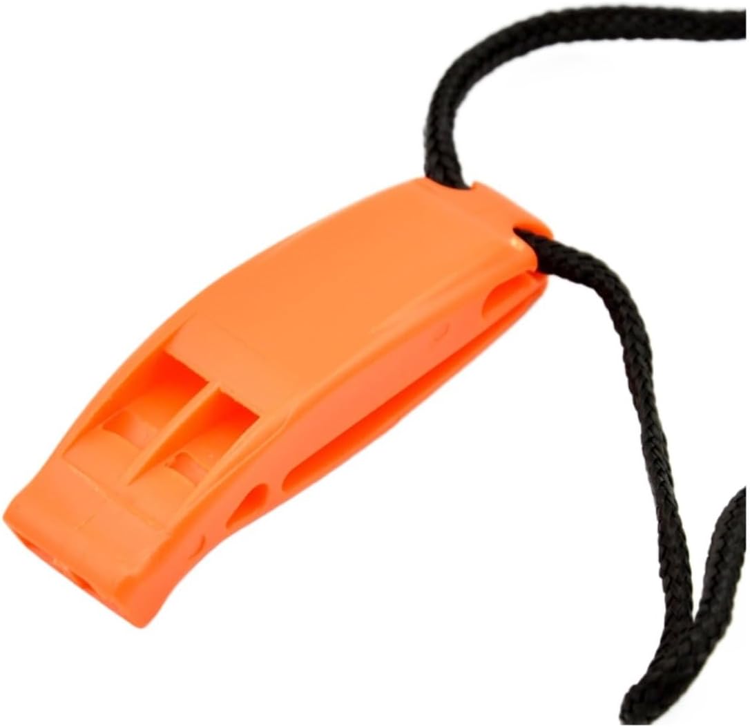 Safety Whistle 20 PCS PP Plastic Outdoor Camping Hiking Survival for-Emergency Whistle Match Double