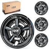 Universal Golf Cart Hubcaps 8 inch Set of 4 SS Chrome Wheel Covers for Golf Cart Club Car EZGO Yamah