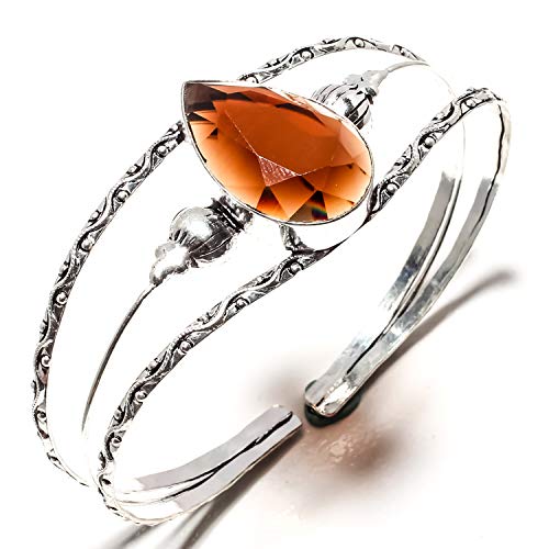 Bracelet jonc topaze miel argent ajustable fini les bijoux trop serrés