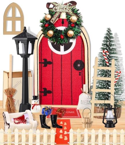 Wichteltür Set 29-teilig - Komplettset Für Magische Weihnachtsdekoration Mit Briefkasten & Zubehör
