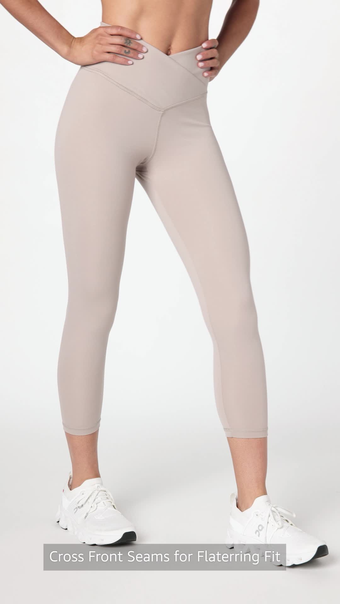 Danskin Women's Crossover Waist Crop Leggings at Amazon Women's