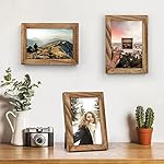 4x6 Picture Frames Photo Display for Tabletop Display Wall Mount Solid Wood High Definition Glass Photo Frame Pack of 2 - Image 2