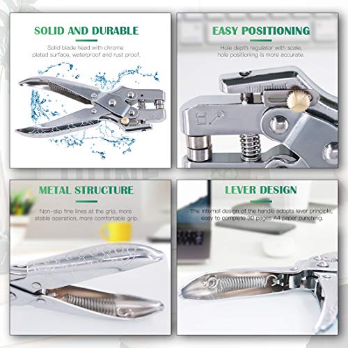 Keadic 300 Sets 1/5 inch Multi-Color Metal Eyelets Grommets Kit with Hole Punch Plier and 100pcs Extra Gold Eyelets, for Leather, Canvas, All Fabrics Clothes, Shoes, Belts, Bags, Crafts (11 Colors) - Thumbnail 5