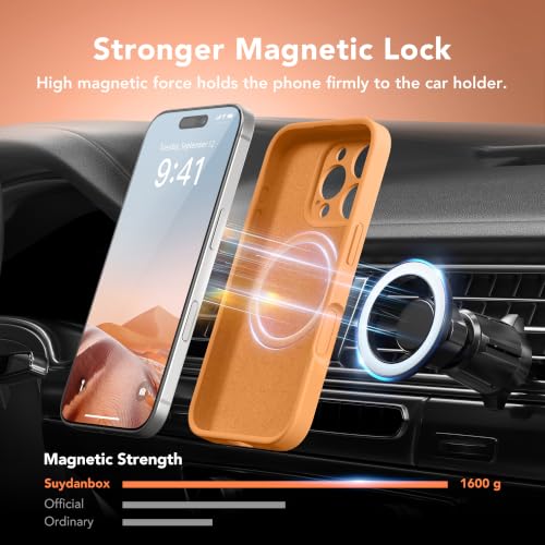 Image of Magnetic for iPhone 16 Pro Case Silicone Cantaloupe