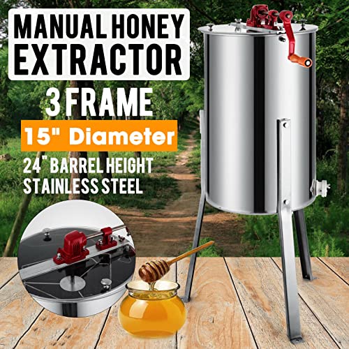 Manuelle Honigschleuder 3 Rahmen Honey Extractor Honig Extraktor Handkurbel Handhonigschleuder Manual Bienenzucht… – Bild 4