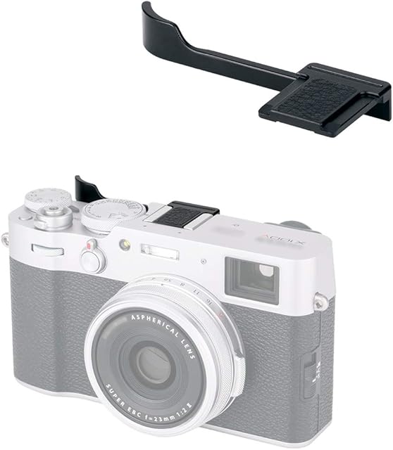JJC Metal Thumbs Up Grip for Fujifilm Fuji X100V X100T X100F X-E4 XE3 - Black