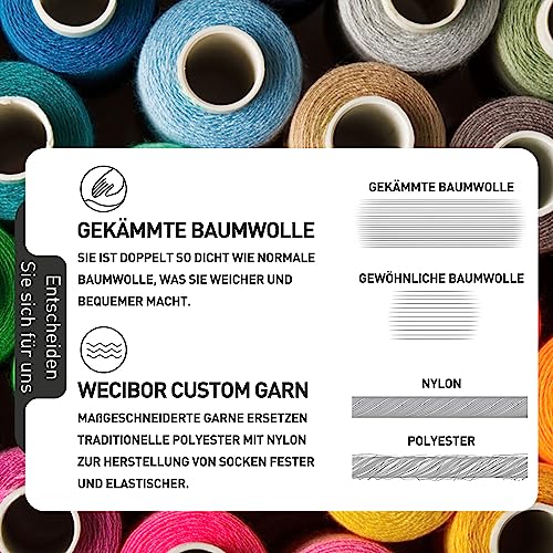 WeciBor Herensokken, kleurrijk, casual, business-sokken, modieus, klassiek, crew, katoen, 6/12 paar, 12 paar geometrie - Afbeelding 3