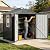 COMHOMA Outdoor Storage Shed with Window,Metal Lockable Garden Toolhouse, Ventilated Weather-Resistant Backyard Utility Workshop for Storage(Light Grey,6x4ft)