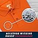 Premium Wear Men's High Moisture Wicking Polo T Shirts | Orange - 4X-Large