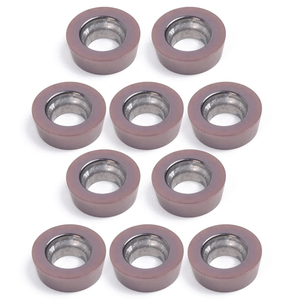 10-tlg. Hartmetall-Wendeschneidplatten RPMT1003MO VP15TF – Rund Für Drehmeißel & Fräser