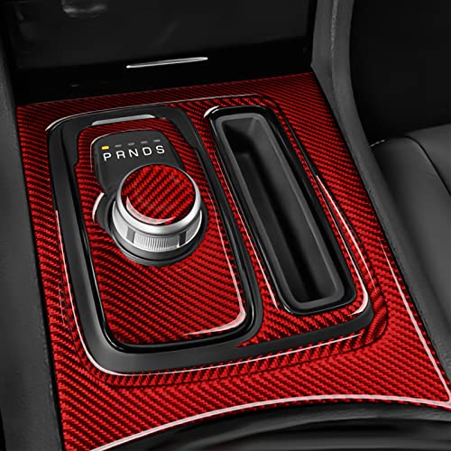 Image of Car Gear Shift Panel Cover Decals for 2015-2023 Chrysler 300 / 300C / 300S / Limited /Touring Accessories Carbon Fiber Stickers
