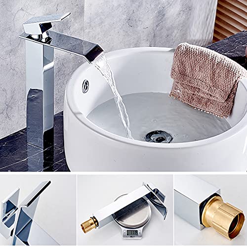 Dolinvo-Grifo-de-Lavabo-Cascada-Alto-Griferia-Monomando-de-Bano-Cromado-Plateado-304-Acero-Inoxidable-Resistente-a-Corrosion-Grifo-Mezclador-Rectangular-sobre-Encimera-Sale-Agua-Fria-y-Caliente Dolinvo-Grifo-de-Lavabo-Cascada-Alto-Griferia-Monomando-de-Bano-Cromado-Plateado-304-Acero-Inoxidable-Resistente-a-Corrosion-Grifo-Mezclador-Rectangular-sobre-Encimera-Sale-Agua-Fria-y-Caliente