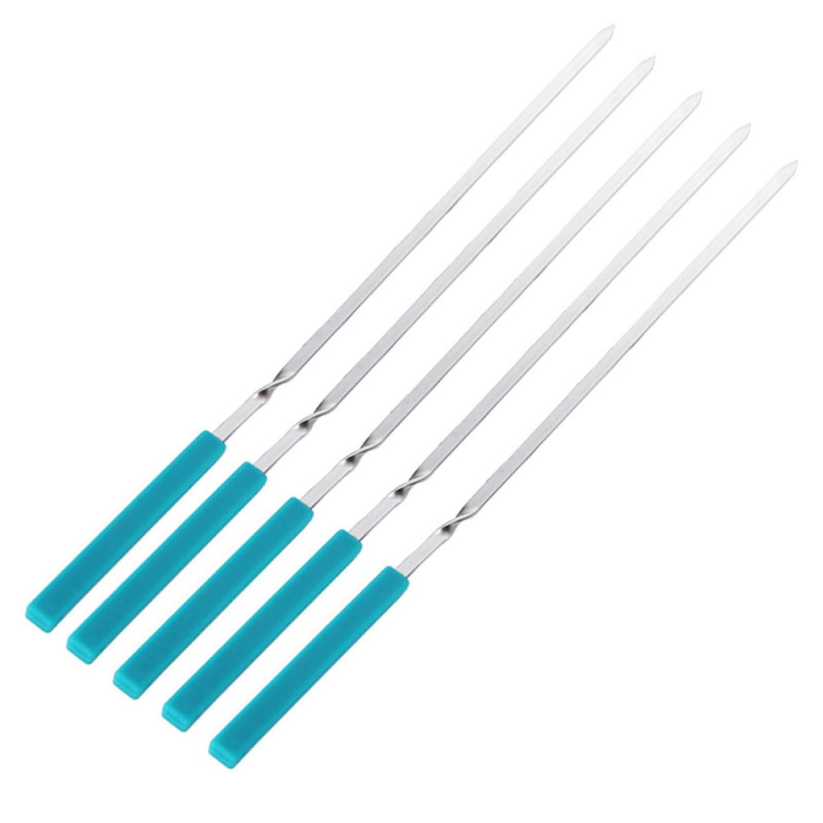 Pinchos de barbacoa de acero inoxidable de alta calidad para asados profesionales en familia
