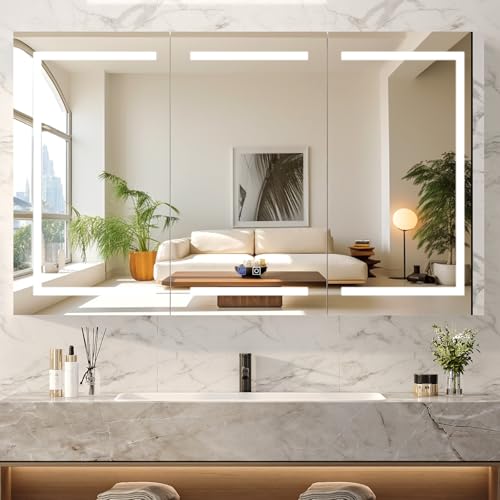 VINGLI 60 x 36 Inch Extra Large Lighted Bathroom Medicine