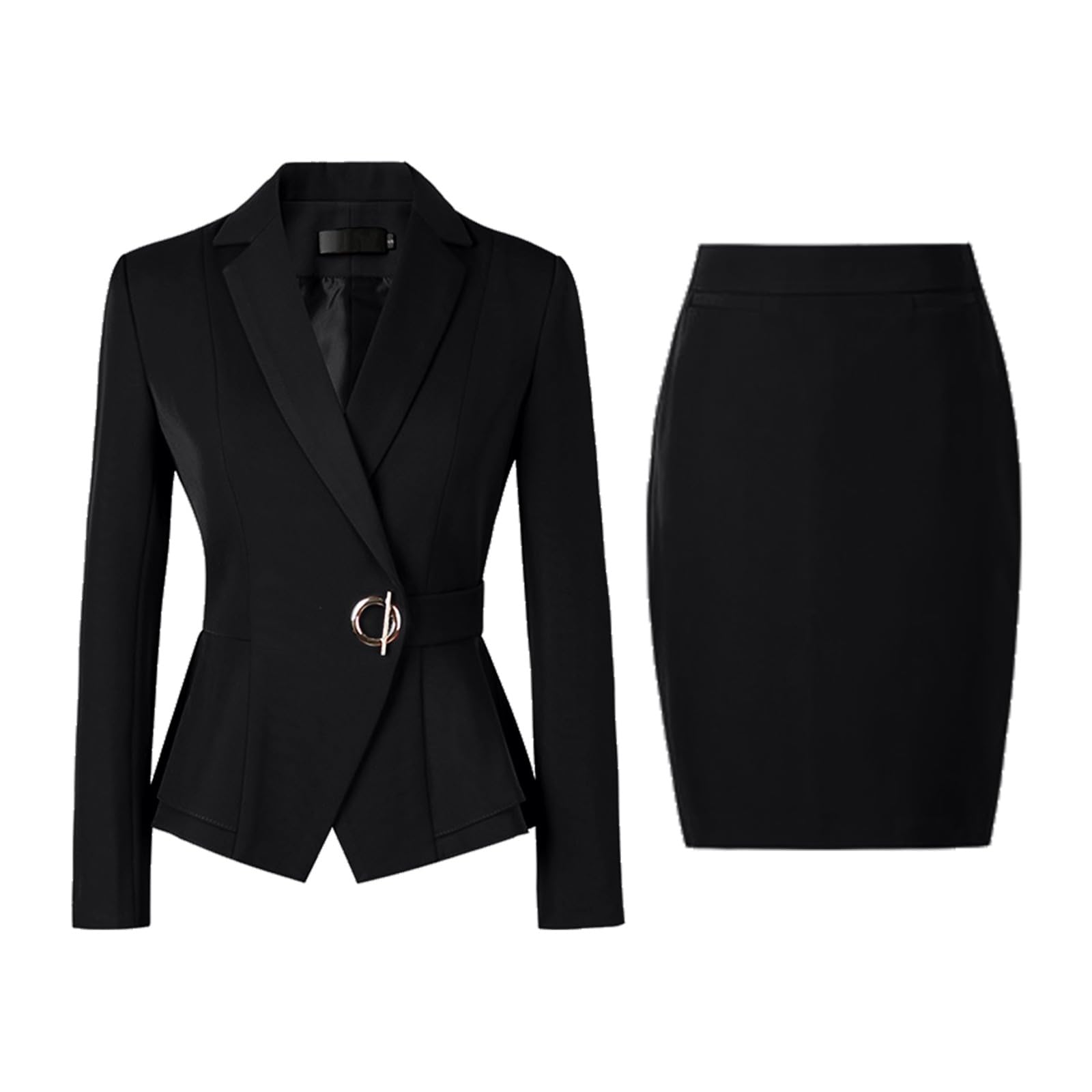 Jupe Professionnel pour Femmes Ensemble Veste Tailleur et Jupe Crayon Bureau Élégant Formel Cérémonie Travail #15