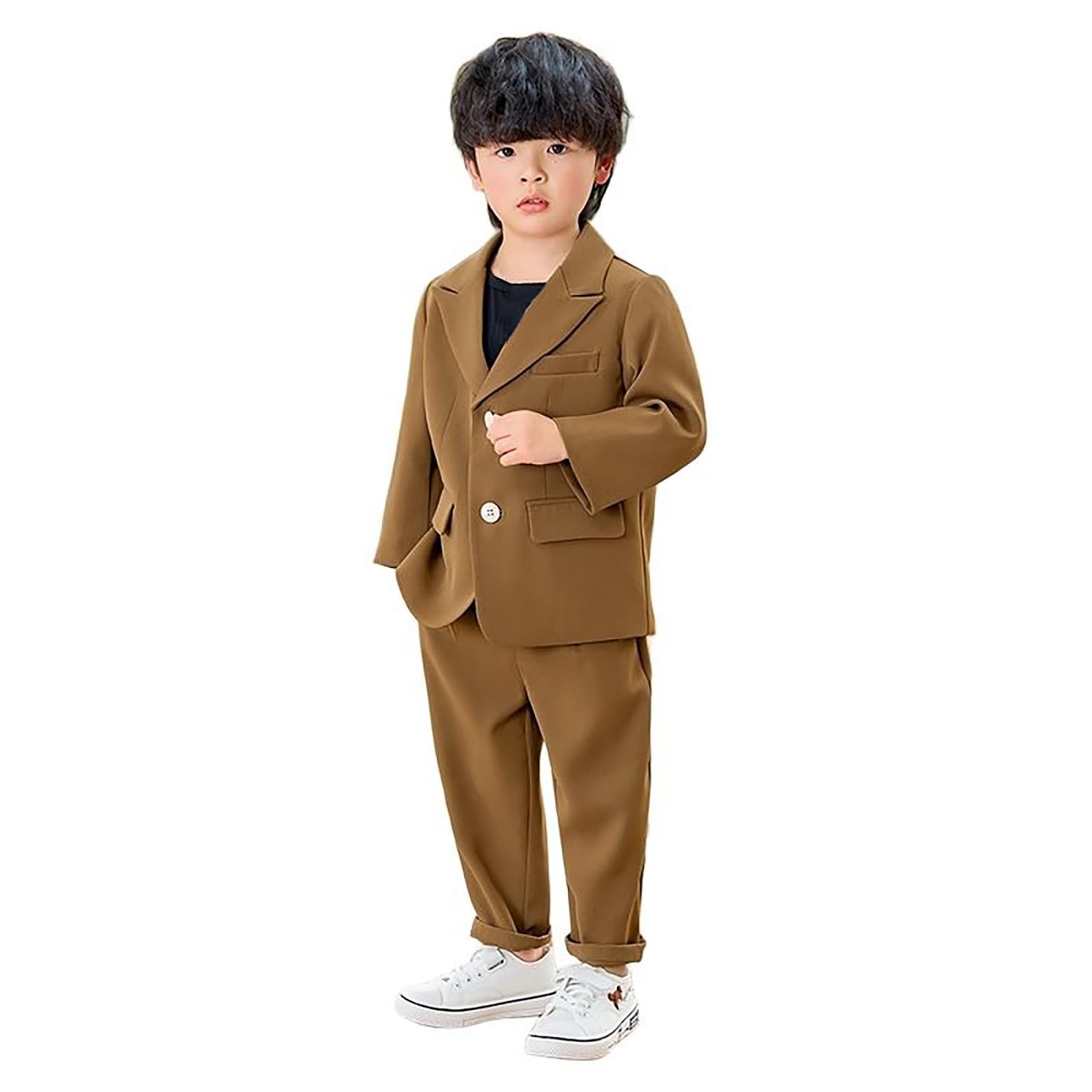 Generisch Costume de mariage bébé manteau 3 pièces tenue smoking ensemble pour enfants costume formel pour garçon avec pantalon vêtements bébé garçon mois