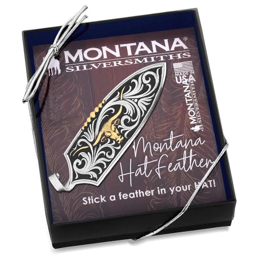 Image of Montana Silversmiths Hand Painted Western Lifestyle Cowboy Hat Band Feather