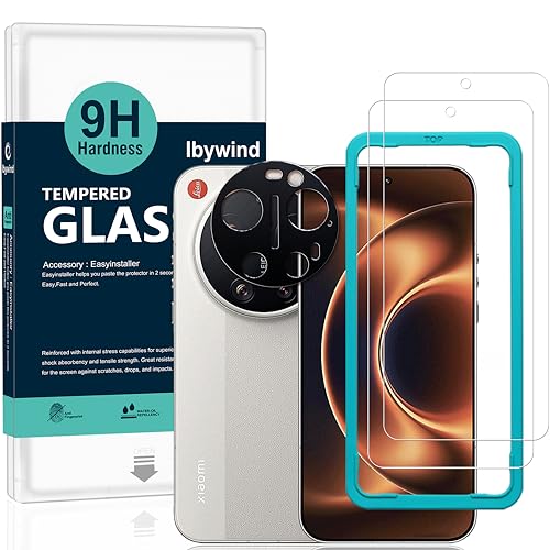 Image of Ibywind for Xiaomi 17 Ultra 5G Screen Protector,2-Pack,9H Hardness Tempered Glass with Camera Lens Protector,Easy Installation Tool,Bubble-Free,Fingerprint Unlock,Anti-Shatter,Anti-Scratch
