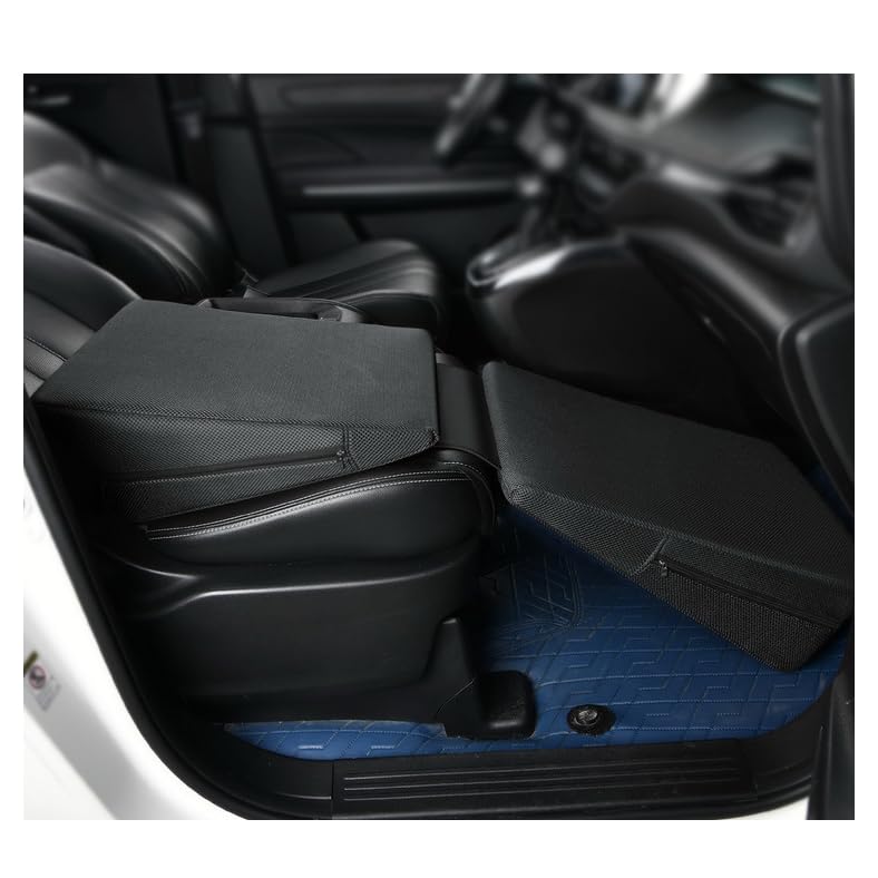 Foldable Car Mattress for Chevrolet Corvette Equinox Malibu Silverado Voyager Pacifica, Portable Foam Sleeping Pad with Breathable Design, Easy Storage, for Front and Back Seat,A Black