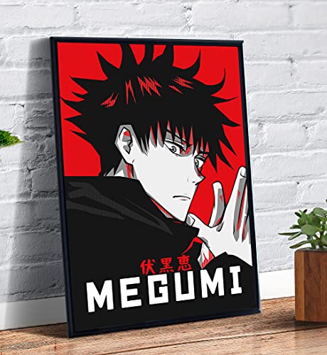 Quadro decorativo Poster Megumi Jujutsu Kaisen Anime Arte