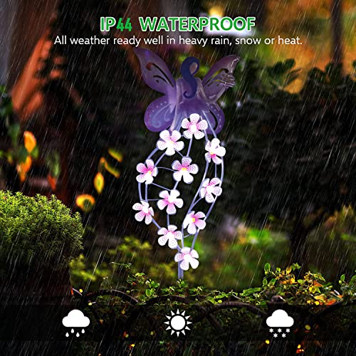 Tstgee Solar Outdoor Lights Decorative Garden Solar Fairy Stake Led Metal Fairy Decor Waterproof For Lawn,Patio,Yard,Garden Gifts,2 Pcs #TOP6