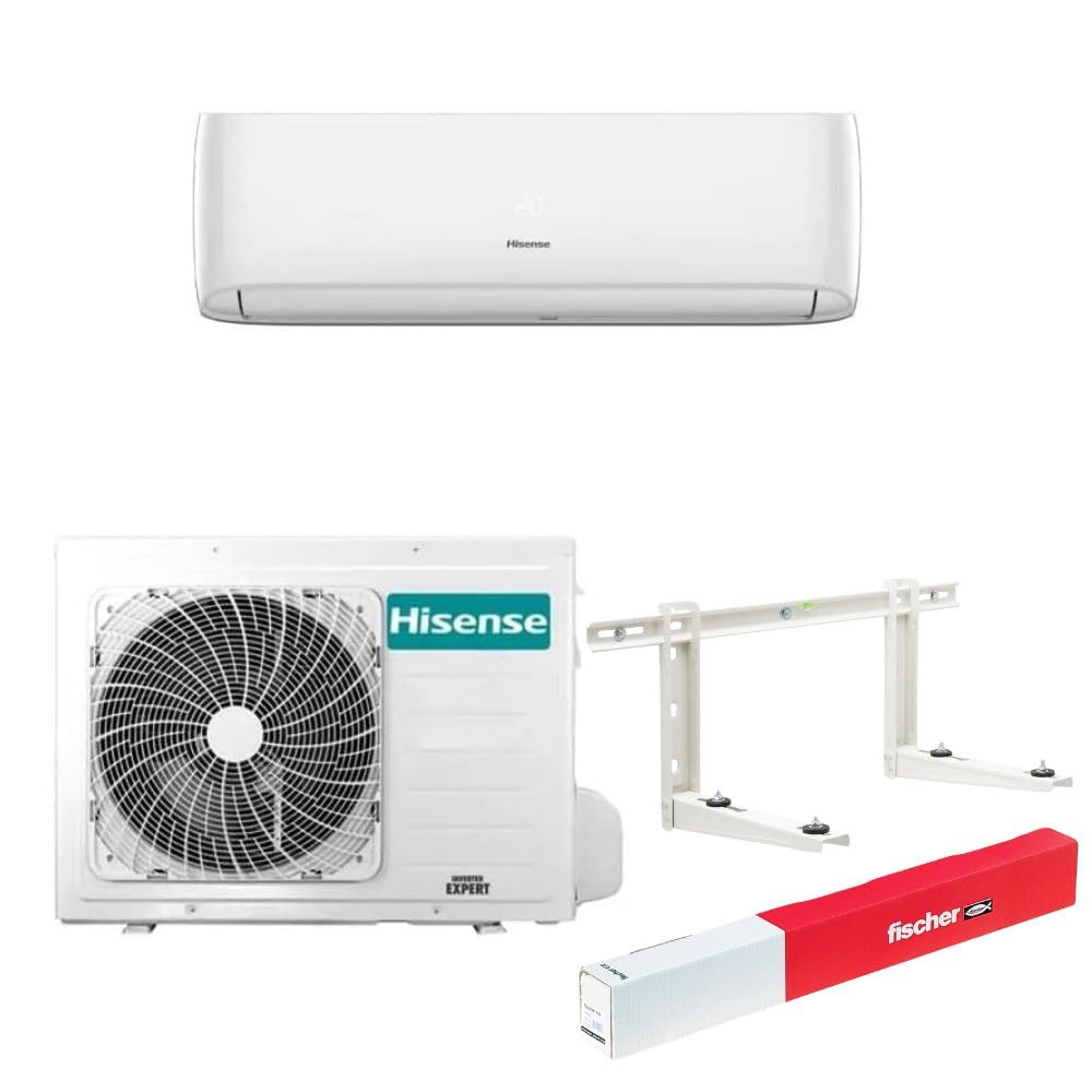 Condizionatore Climatizzatore Split Smart Hisense Wi-Fi Completo Staffe Parete Pompa di Calore Deumidificatore Risparmio Energetico (18000 BTU)