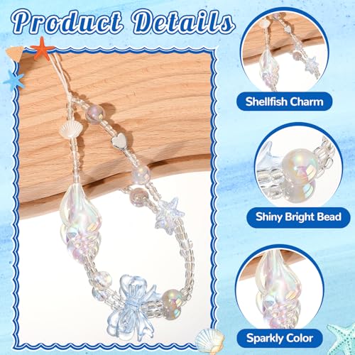 Neptniopllab Camera Charms Strap -1PC Blue Star Phone Charm Strap Universal Digital Camera Chain Lanyard Cellphone Chain String Charm for Earhone Case Women(Blue Starfish,1PC)