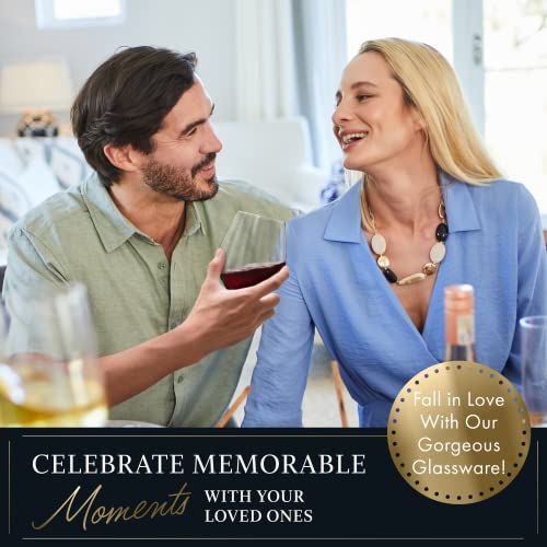 Elixir Glassware Stemless Red Wine Glasses Set Of 4 - Hand Blown Crystal Stemless Wine Glasses - Unique Large Wine Glasses For Cabernet, Pinot Noir, Burgundy, Bordeaux 18Oz, Clear #TOP1